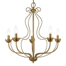 Livex Lighting 42905 Katarina 5 Light 23"W Taper Candle Style - Gold