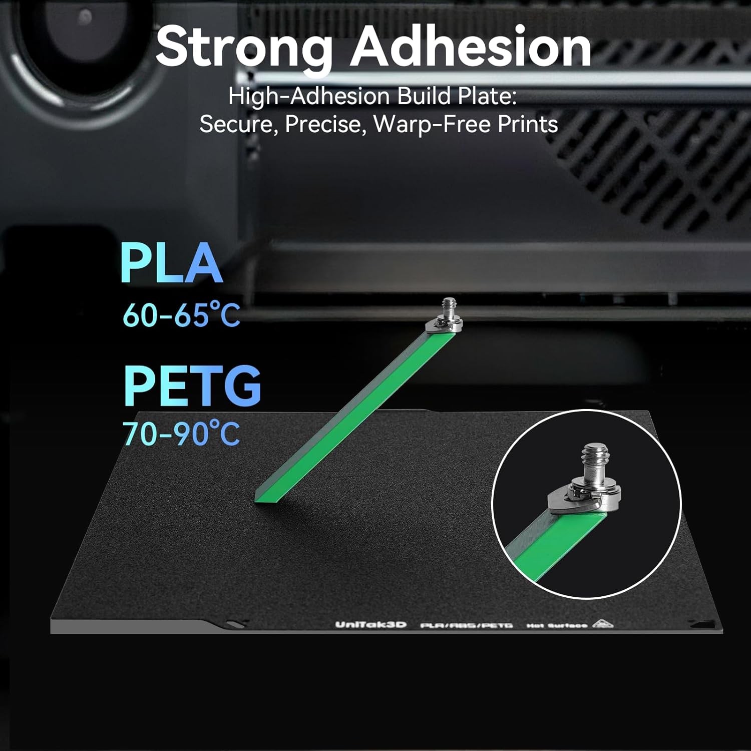 260x271MM PEI Build Plate for 264*276mm, Double Sided (Smooth+Textured) 