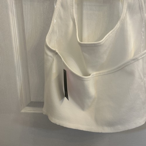 NWT Women's Ribbed Halter Top - Wild Fable, White, Size Large - 第 9/18 張圖片