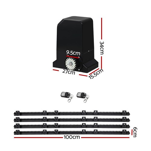 LockMaster Electric Sliding Gate Opener 1000KG Automatic Motor Remote Rail 4M - Picture 3 of 11