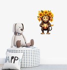 Monkey Sunflowers Wall Art Bedroom Colourful Vinyl Sticker Decals a5813