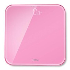 Digital Bathroom Scale Pink LED Display High Precision 396lb Capacity Step-On