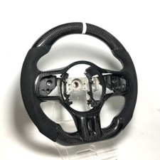 Carbon Alcantara 08-15 Mitsubishi Evolution X Evo Steering Wheel Evo10 White