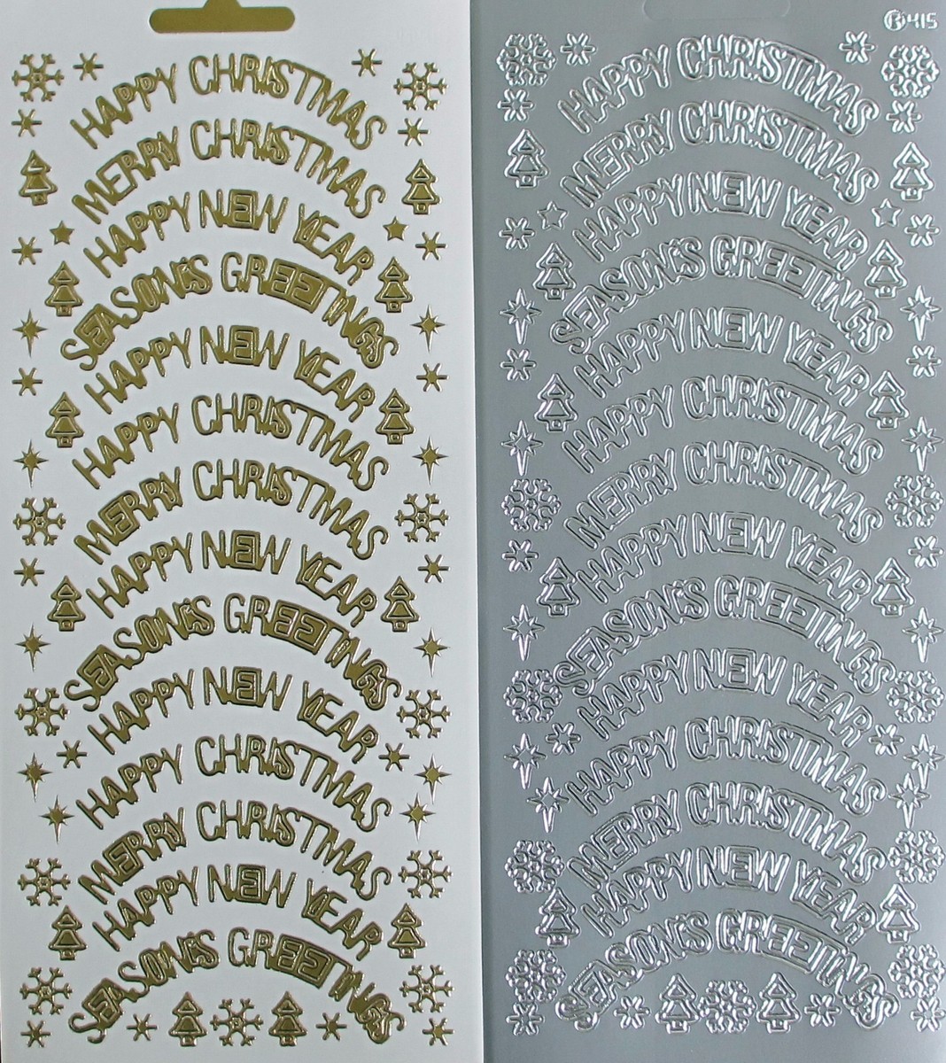 Christmas Greetings Mix Peeloff Stickers Christmas Greetings Mix Peeloff Stickers