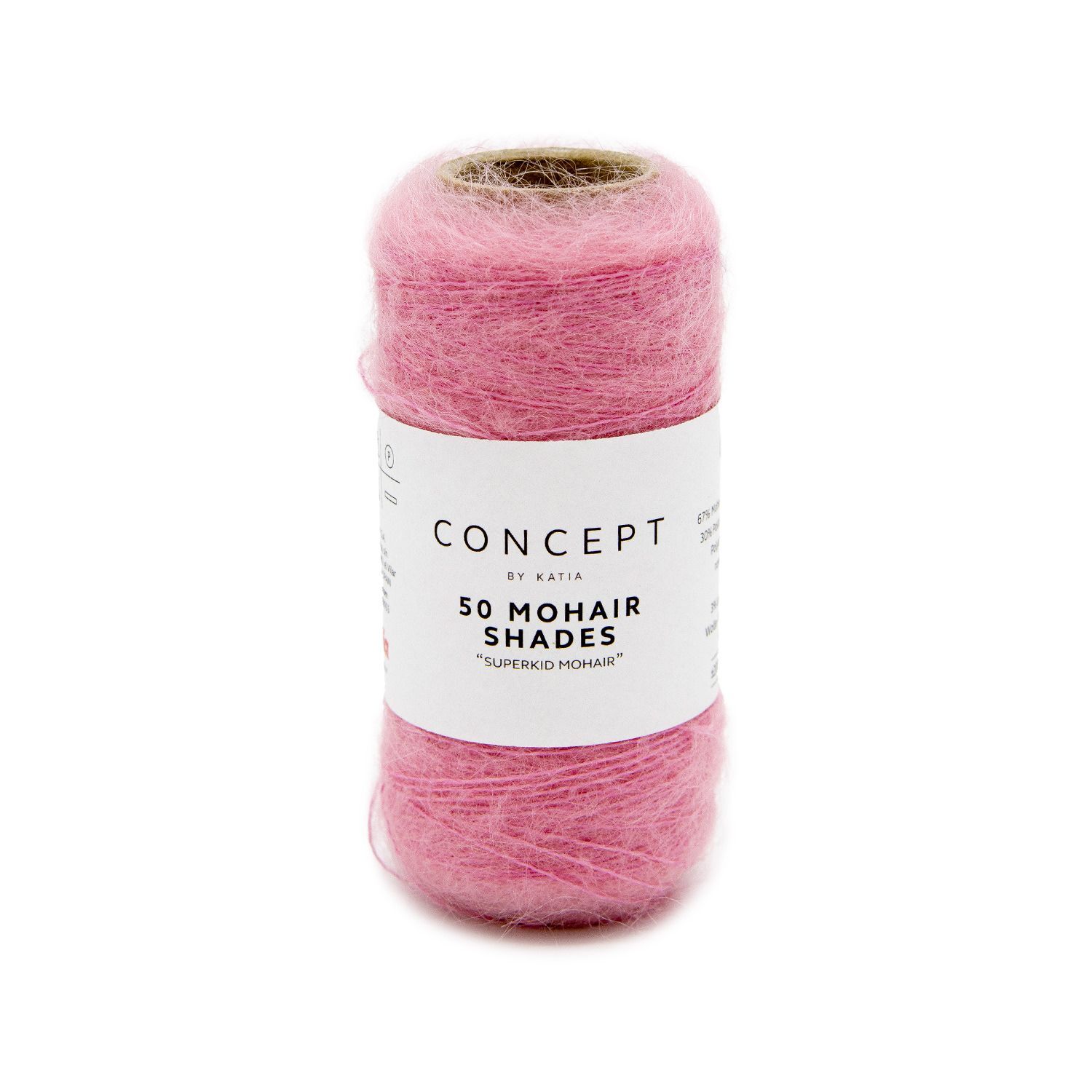50 Mohair Shades - Concept By Katia - Pink Chicle (36) - 20 G/Approx. 200 M Wool