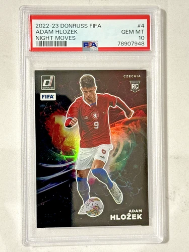 2022-23 Panini Donruss FIFA Adam Hlozek Night Moves Case Hit Rookie RC Sp PSA 10