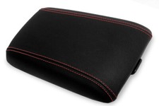 Console Lid Pull Over Armrest Cover Leather For Pontiac Gto 04-06 Red Stitch