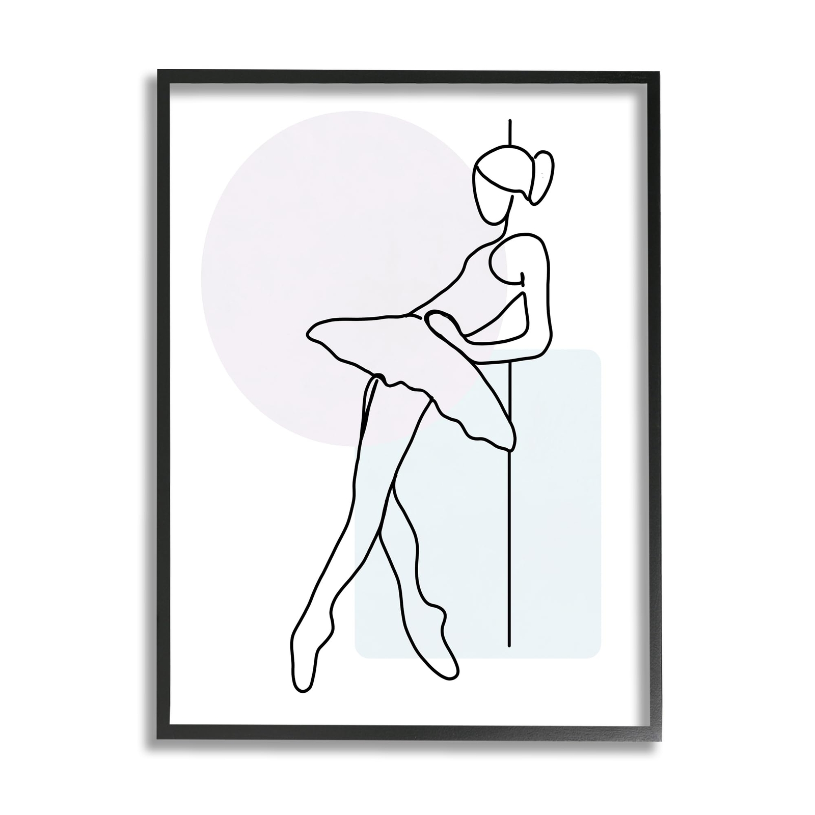 Ballerina Doodle on White Framed Giclee Art by Henk Van Gog