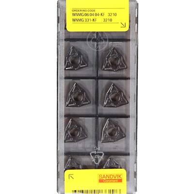 10 SANDVIK WNMG 060404-KF - Grade 3210 CNC Drehmaschine beschichtete Hartmetall Wendeplatten
