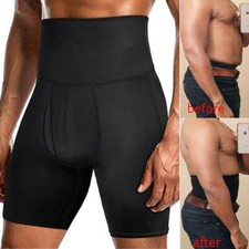 Men High-Waist Boxer Compression Shorts Tummy Sauna Girdle Pants Body Shaper