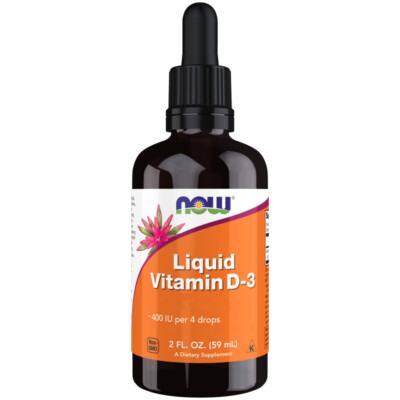 Now Foods, Liquid Vitamin D-3, 400IU, 2 oz (59ml) - Blitzversand