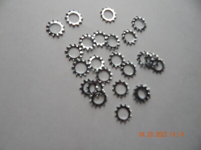 EXTERNAL STAR LOCK WASHERS. 7/16'' ZINC. 24 PCS. NEW