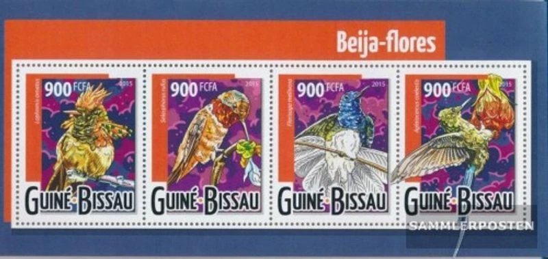 Timbres Guinée-bissau 2015 Mi 7967-7970 Feuille miniature neuf avec gomme origin - Photo 1/1