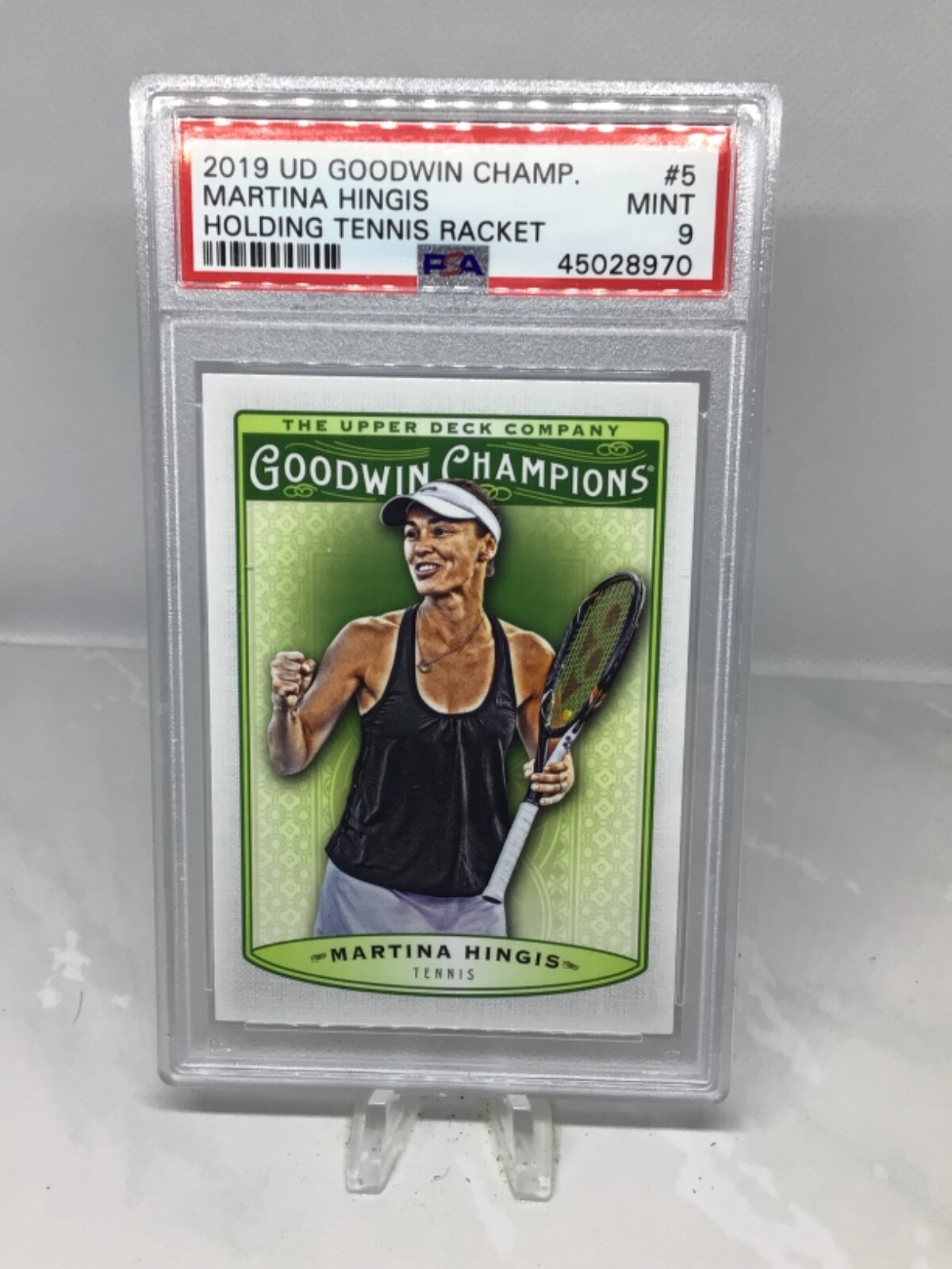 2019 UD Goodwin Champ #5 Martina Hingis PSA 9 (Top Pop, Pop 1)
