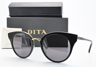 DITA Sonnenbrille Reckless DRX-3037 A T BLK GLD 49 Glanz Schwarz Panto Luxus M