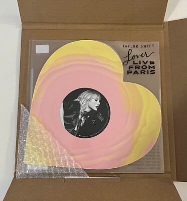 TAYLOR SWIFT - Lover Live From Paris Limited Heart Shaped Vinyl - In Hand