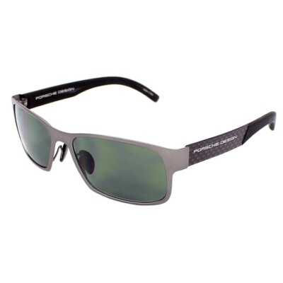 Porsche Design Sonnenbrille P'8550 C metallisch & grau grüne Gläser 58-17-135