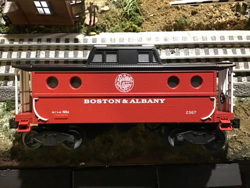 Williams O Gauge Boston & Albany Dual Lighted N5c Porthole Caboose New