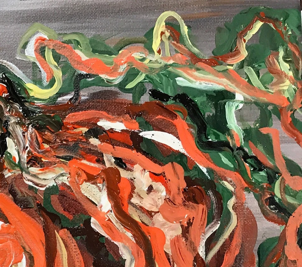 Abstracto, Calabaza, Pintura Acrílica Original, Artes Foto 3 de 4