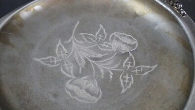 Antique M S Benedict Quadruple Silver Plate Serving Bowl Candy