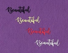 BEAUTIFUL  3 word die cuts scrapbook cards