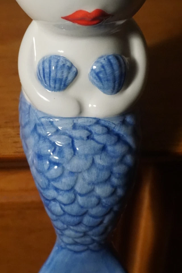 Shelf Sitter Plant Pot Mermaid Girl Statue Figurine Nautical Beach Home Decor - Image 4 of 4