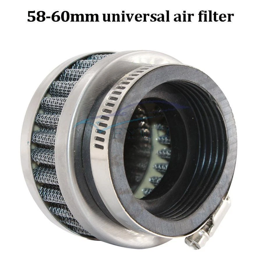 4PCS Motorcycle ATV 58-60mm Universal Air Intake Filter Cleaner For BMW Yamaha — 第 4/4 张图片