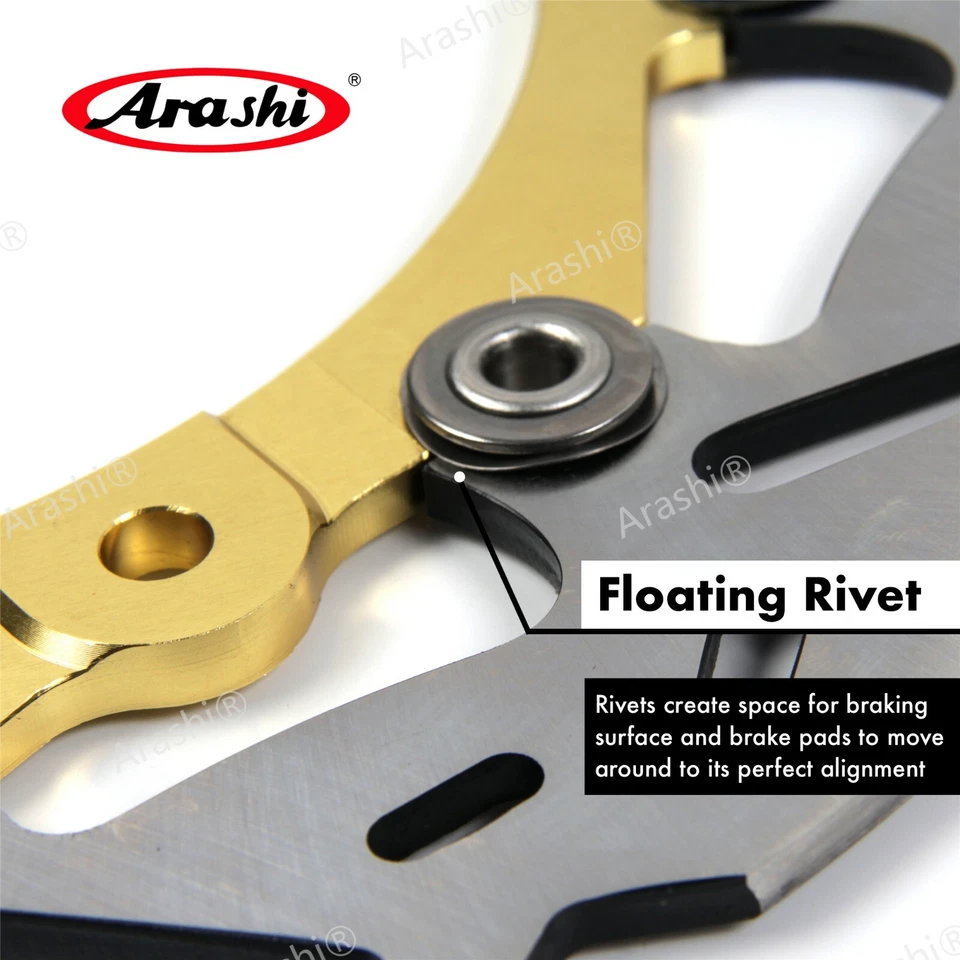 Rotor de disco de freno delantero + perno para Kawasaki Ninja ZX6R ZX6RR 2005 2006 ZX10R 2007 Foto 4 de 4