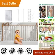 KidSafe 10ft Durable Safety Net for Stairs and Balconies - Easy Installation