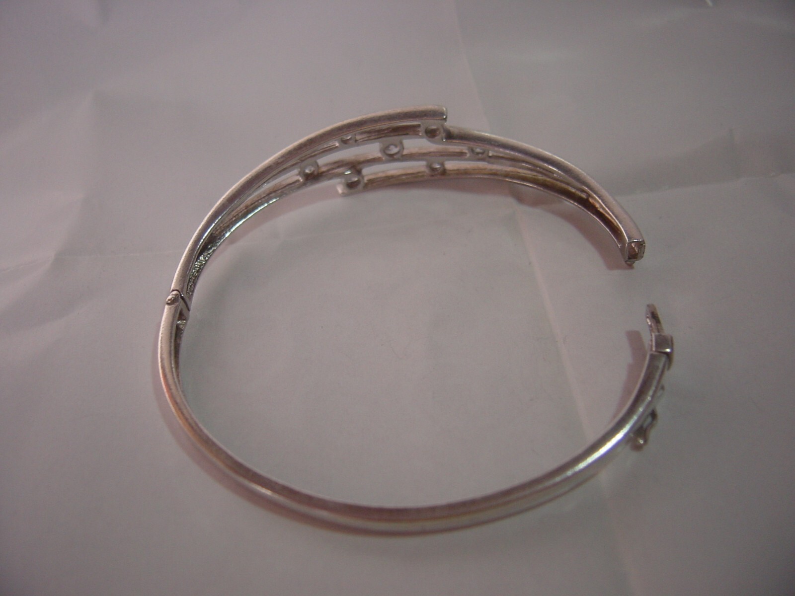 solid sterling silver unusual bangle-sparkling hi… - image 5