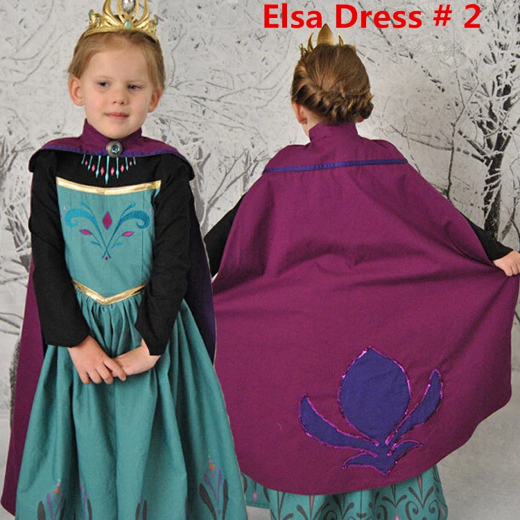 Princess Elsa Anna Role Cosplay Dress up Costume Dress for Girls Toddler 2-10 Y - Image 4 of 4