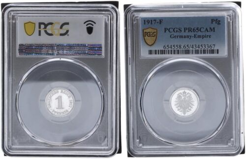 1 Pfennig J.300 1917 F Aluminium PP PCGS Certified PCGS PR65CAM 102920