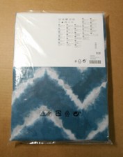 IKEA Sagalill Blue White Chevron Sheer Curtain Drape 2 Panels 57"x98" New