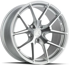 One 20x10.5 Aodhan AFF7 5x112 +35 Flow Forged Machined Silver Wheel