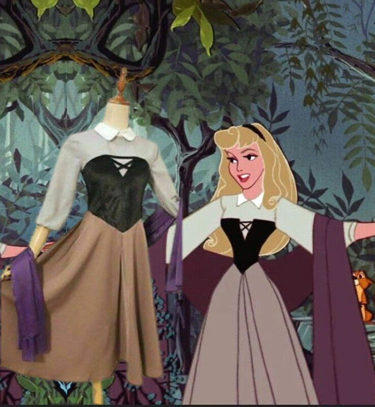 Aurora briar rose costume cosplay princes dress sleeping beauty