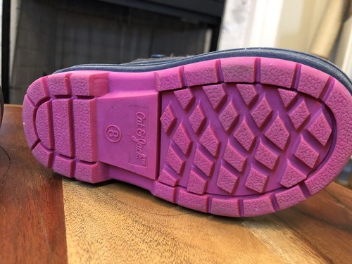 Cat & Jack Winter Boots Toddler Size 8 Pink Gray Warm Lined Thermolite EcoMode - Picture 6 of 8