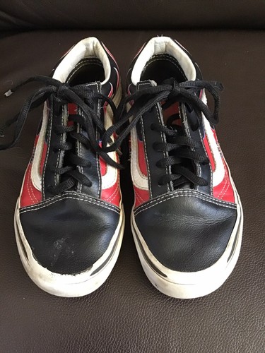 black leather vans size 2