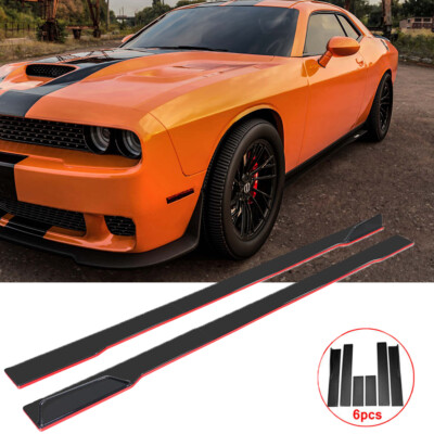 For Dodge Challenger R/T Scat 78.7'' Side Skirt Extension Splitter Rocker Panel