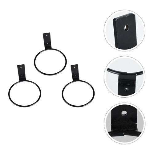 3 PCS Ring Flower Basket Stand Flowerpot Hanging Bracket Wall-mounted - Picture 4 of 12