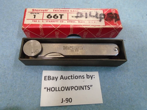 Starrett 66T English Thickness Gauge w/ Taper Leaves .0015-.025 w/ 3 Missing J90
