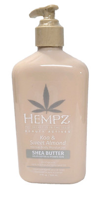 HEMPZ BEAUTY ACTIVES  KOA & SWEET ALMOND HERBAL HEMP SEED OIL MOISTURIZER 17 oz