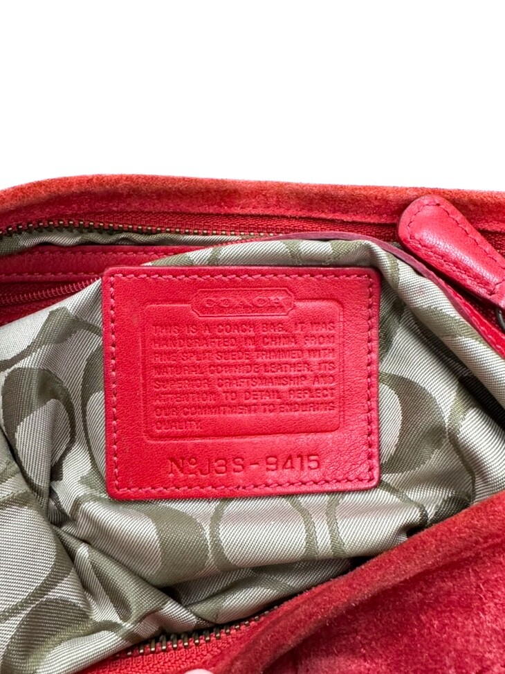 Vintage COACH Red Suede and Leather Soho Hobo Shoulder Bag Vintage COACH Red Suede and Leather Soho Hobo Shoulder Bag