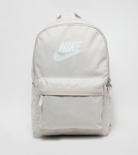 NEW NIKE HERITAGE LOG FRONT Pocket Backpack BEIGE BOOKBAG DC4244-104