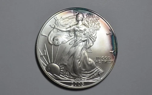 2005 Silver American Eagle Uncirculated 1 Oz .999 Fine Silver - Free Shipping