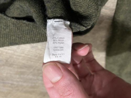 J. Crew Soft Wool-Blend Cardigan Sweater Green Men’s M - Picture 4 of 8