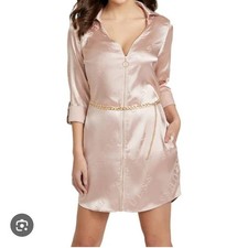 Guess Satin Shirt Dress XS Galina