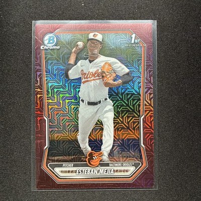2026 Bowman Chrome burgundy Mojo Refractor /275 Esteban Mejia 1st Bowman Orioles