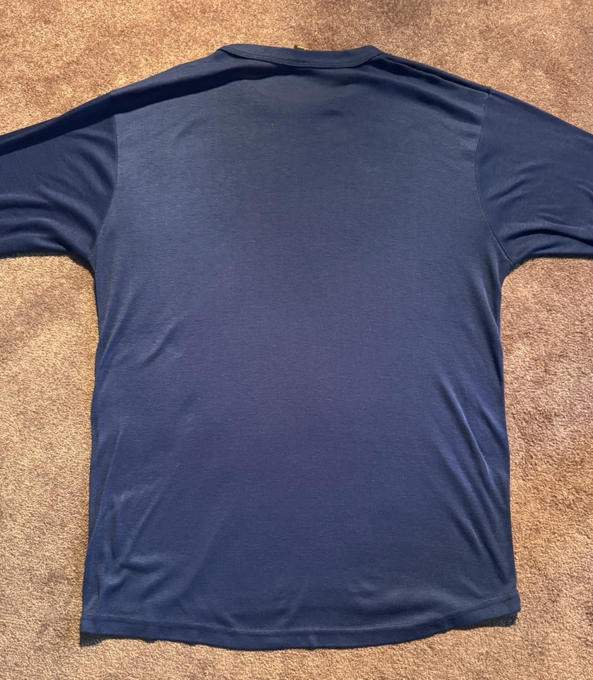 Camisa REI De Colección Para Hombre Talla L Azul Capa Base Manga Larga Hecha en EE. UU. Exterior Foto 4 de 4