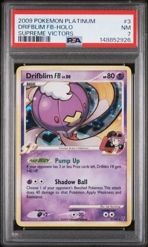 2009 POKEMON PLATINUM SUPREME VICTORS #3 DRIFBLIM FB-HOLO PSA 7