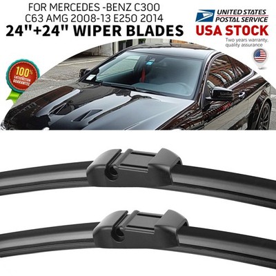 Side lock 24''+24'' Set Premium Bracketless Windshield Wiper Blades All Season
